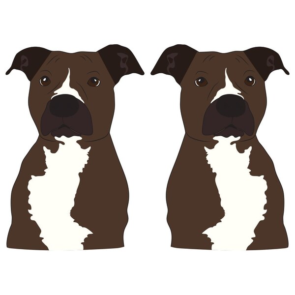 Pit Bull Terrier Dog Decal, Dog Lover Decor Vinyl Sticker